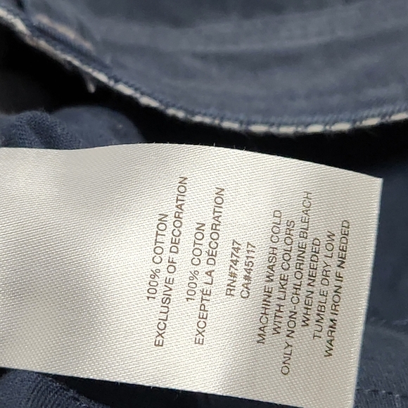 Natural Reflections twill shorts navy 12 - Picture 2 of 8